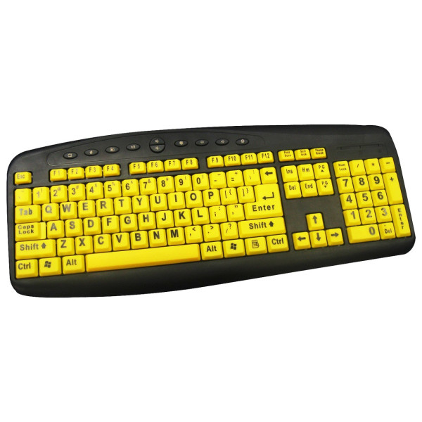 Large Print Keyboard Yellow