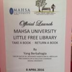 01 Little Free Library at MAHSA University launch poster
